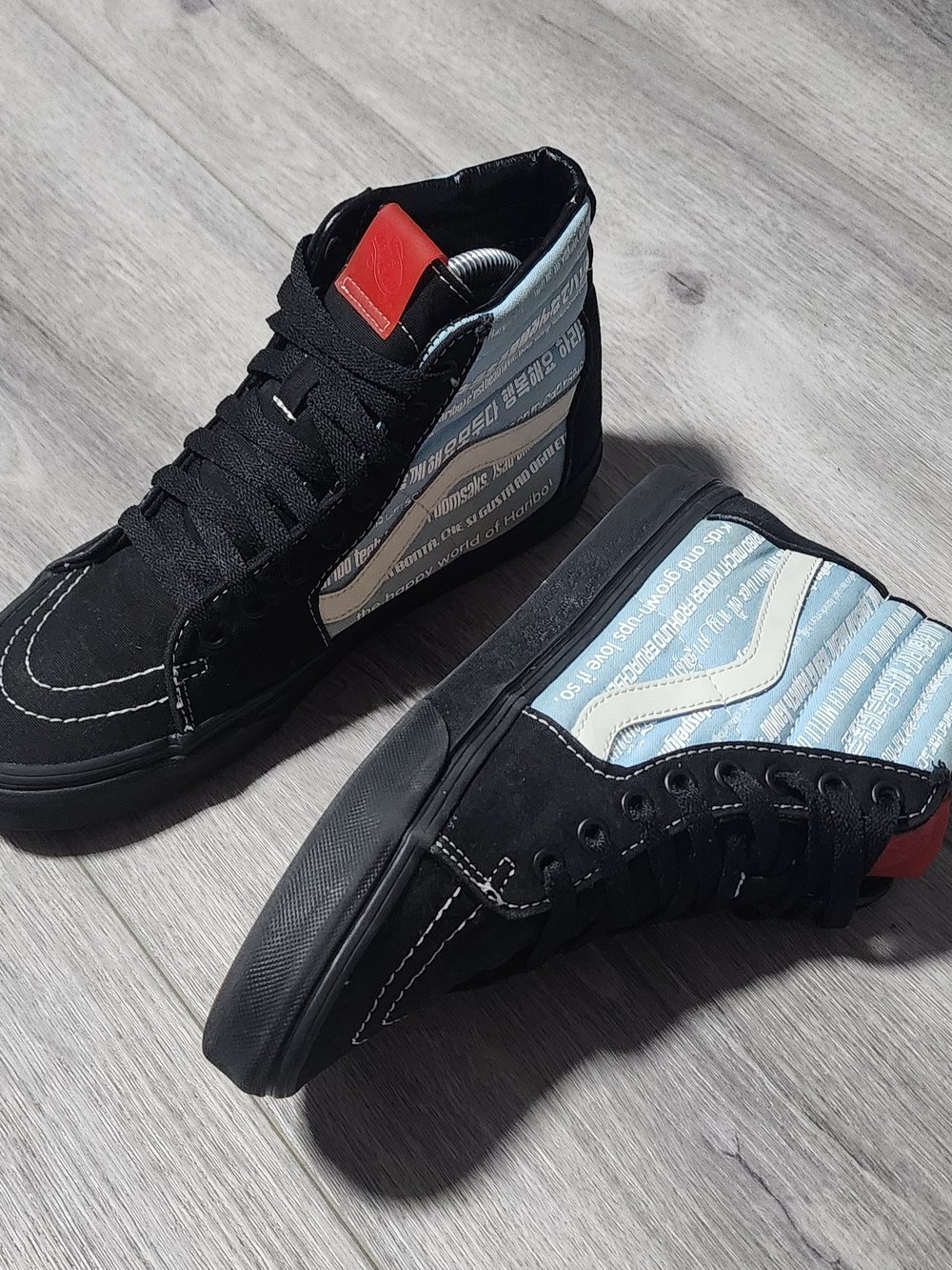 Haribo X Vans Sk8 Hi High Top Blue & Black Canvas Sneakers Womens 9 Mens 7.5